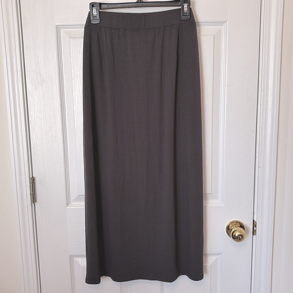 Eileen Fisher Signature Viscose Jersey Knit Maxi Skirt Gray Women’s XL - Picture 5 of 9